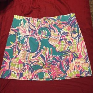 Lilly Pulitzer Safari Sighted Knit Marigold Skort